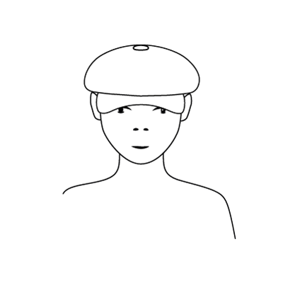 캡을 앞으로 착용