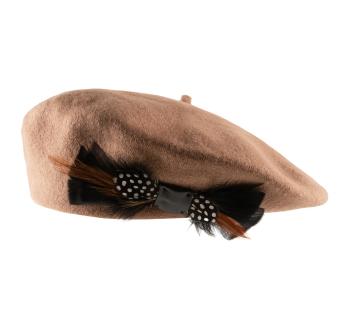 beret femme plume Paname