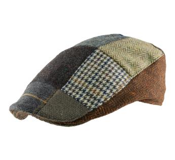 Casquette plate patchwork Donegal Touring Tweed