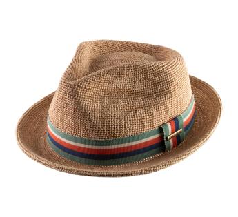 chapeau player raphia naturelle Raffia Crochet