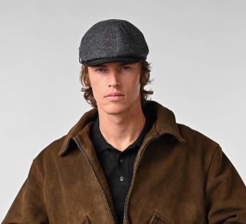 Casquette plate en tweed Broker