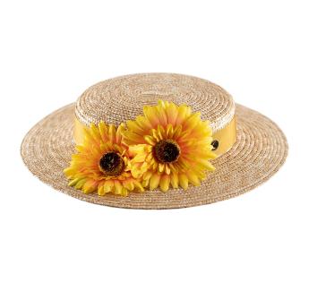 Chapeau canotier à fleurs Boater Coco