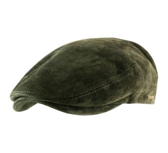 Casquette plate en cuir Kent Pigskin