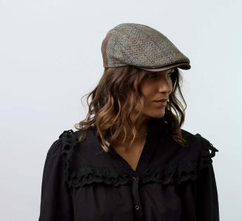 Casquette plate en tweed Guelfo