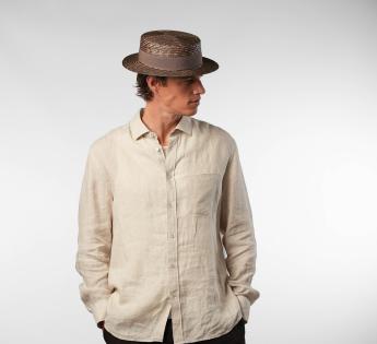 Chapeau canotier paille fine Canotier Luxe