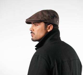 Casquette plate imitation cuir Bastien